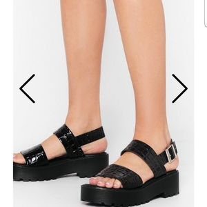 Nasty Gal , brand new never worn platform sandals.